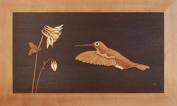 Kolibri und Akelei